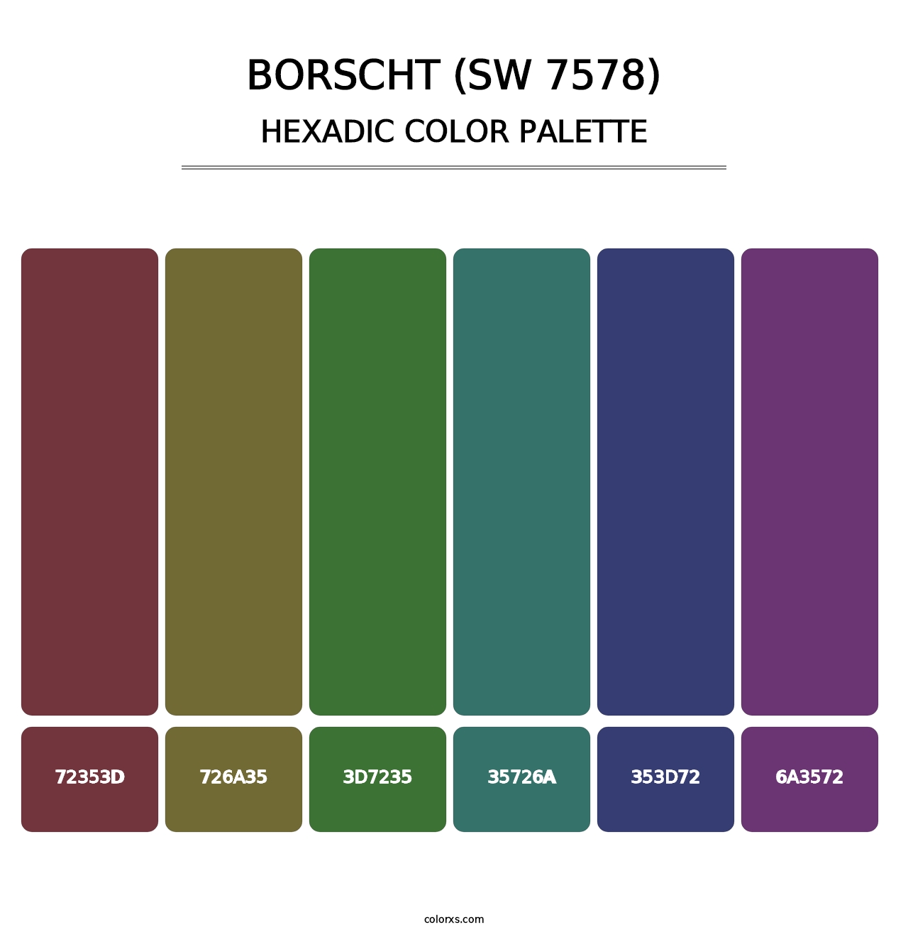 Borscht (SW 7578) - Hexadic Color Palette