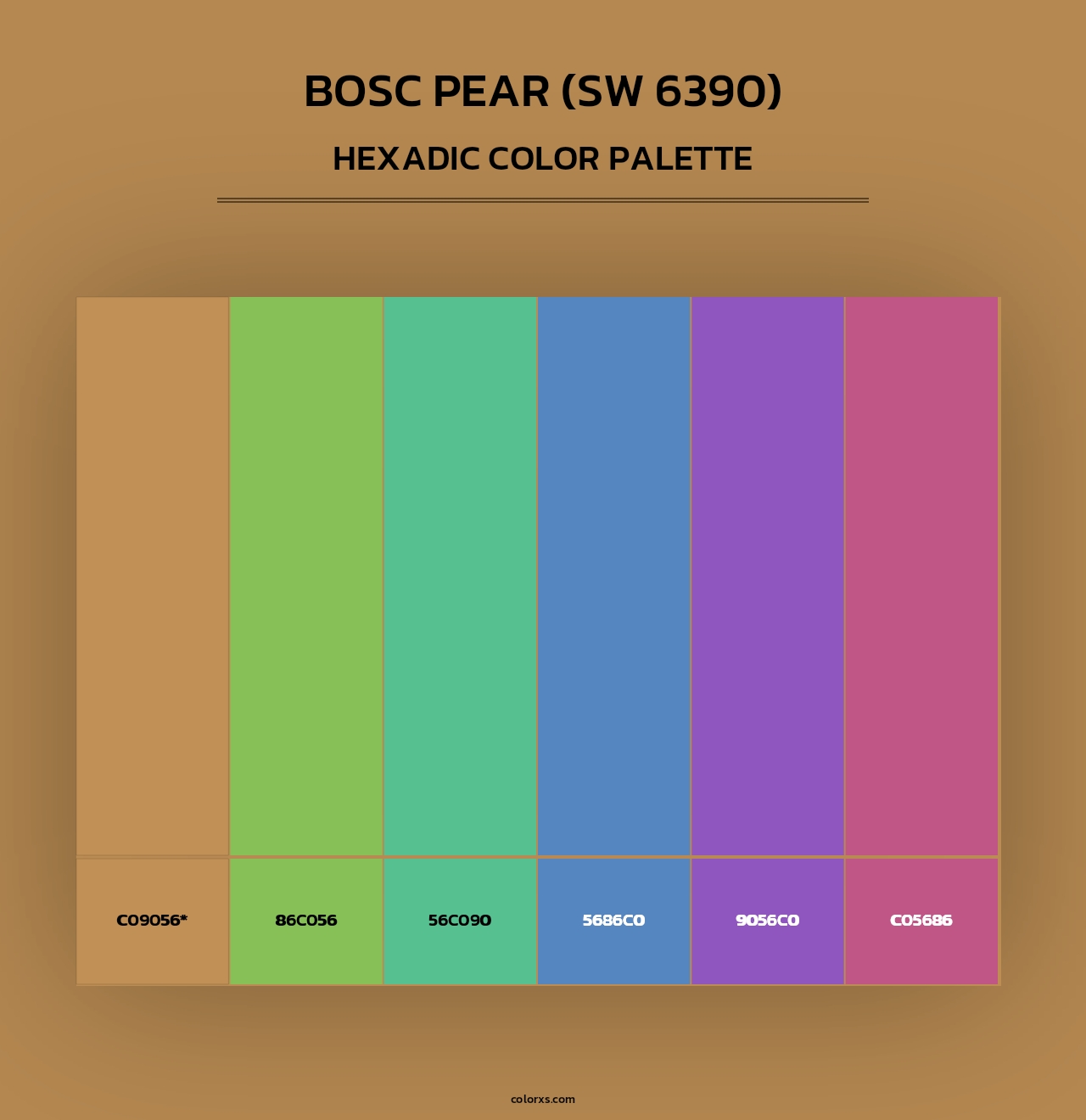 Bosc Pear (SW 6390) - Hexadic Color Palette