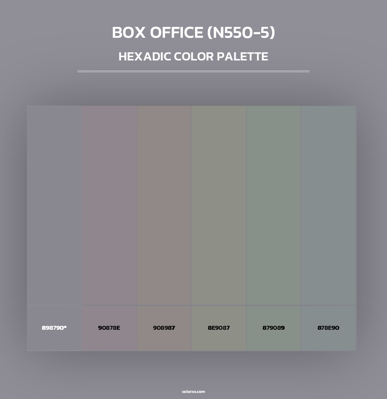 Box Office (N550-5) - Hexadic Color Palette