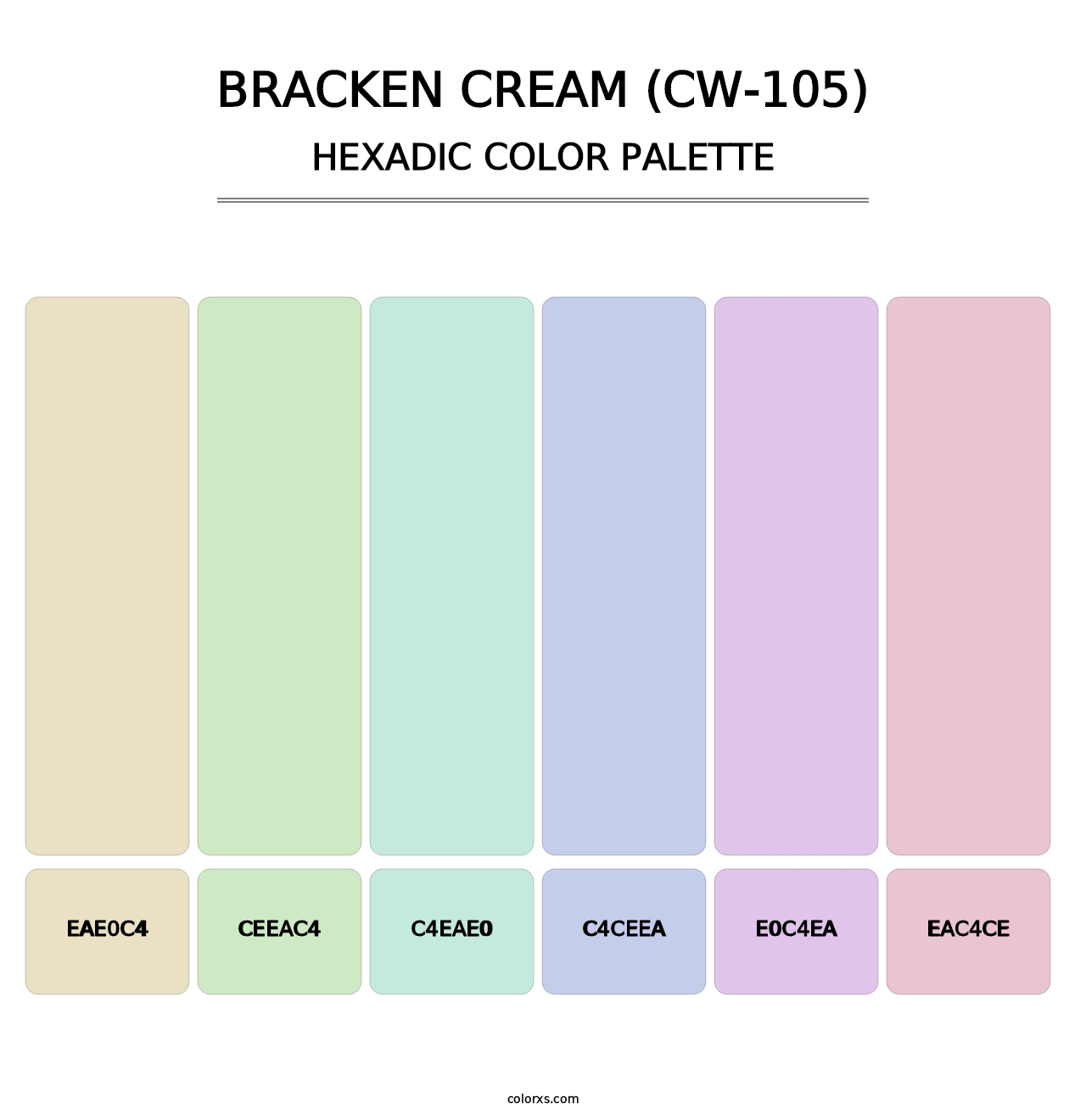 Bracken Cream (CW-105) - Hexadic Color Palette