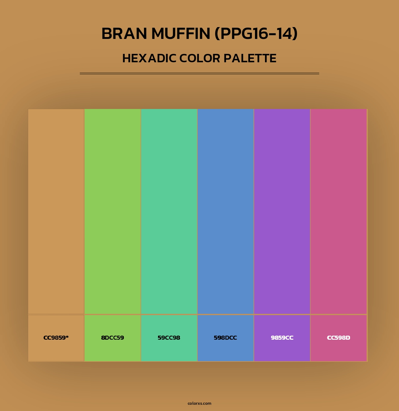 Bran Muffin (PPG16-14) - Hexadic Color Palette