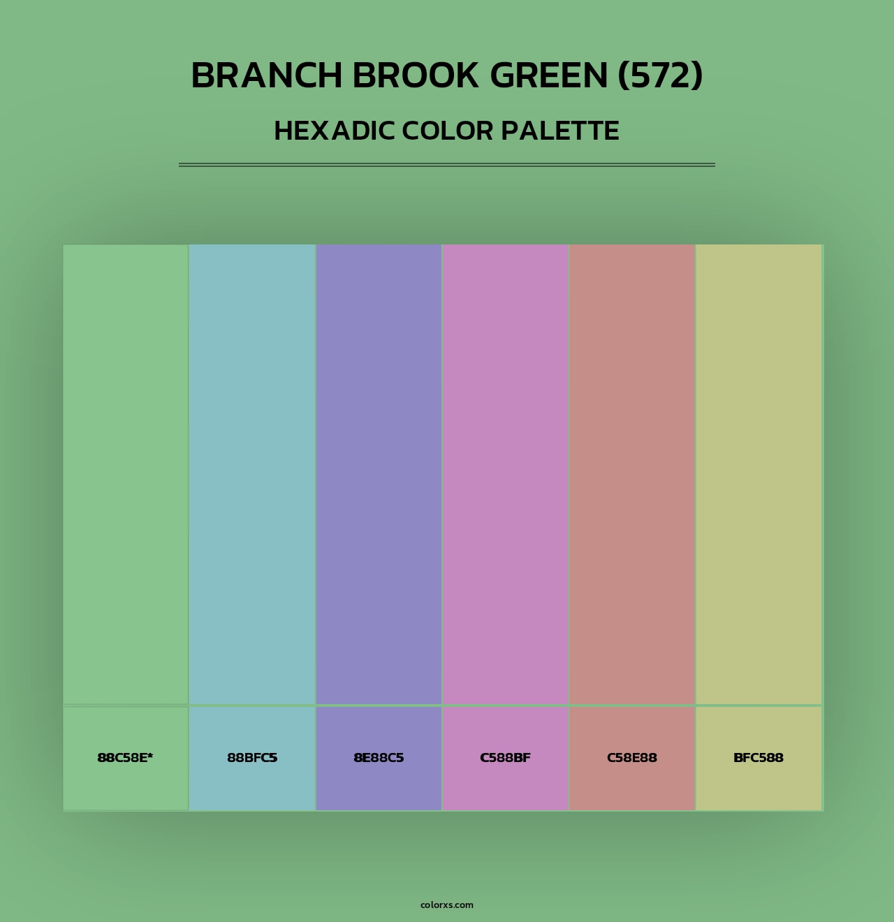 Branch Brook Green (572) - Hexadic Color Palette