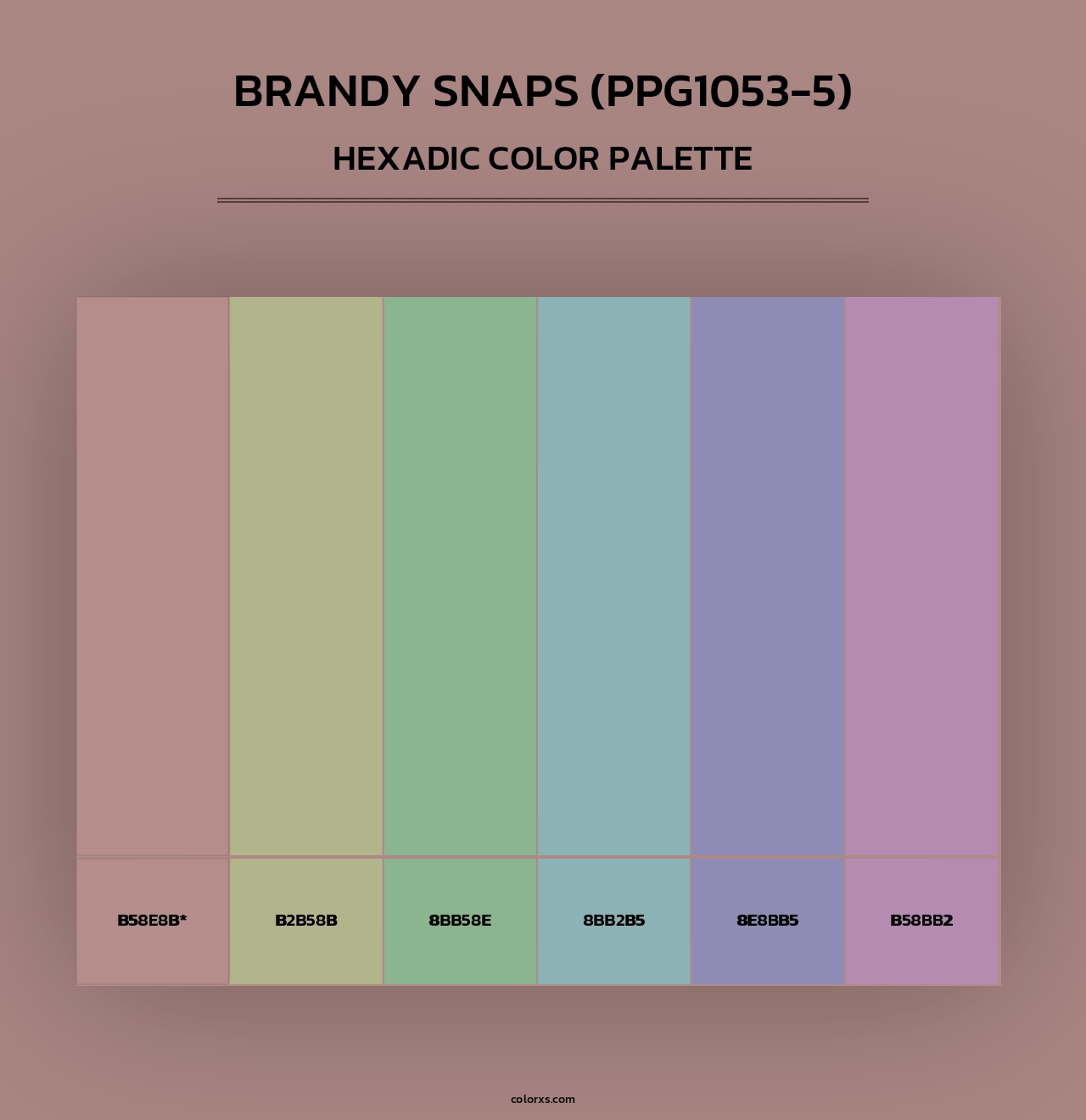 Brandy Snaps (PPG1053-5) - Hexadic Color Palette