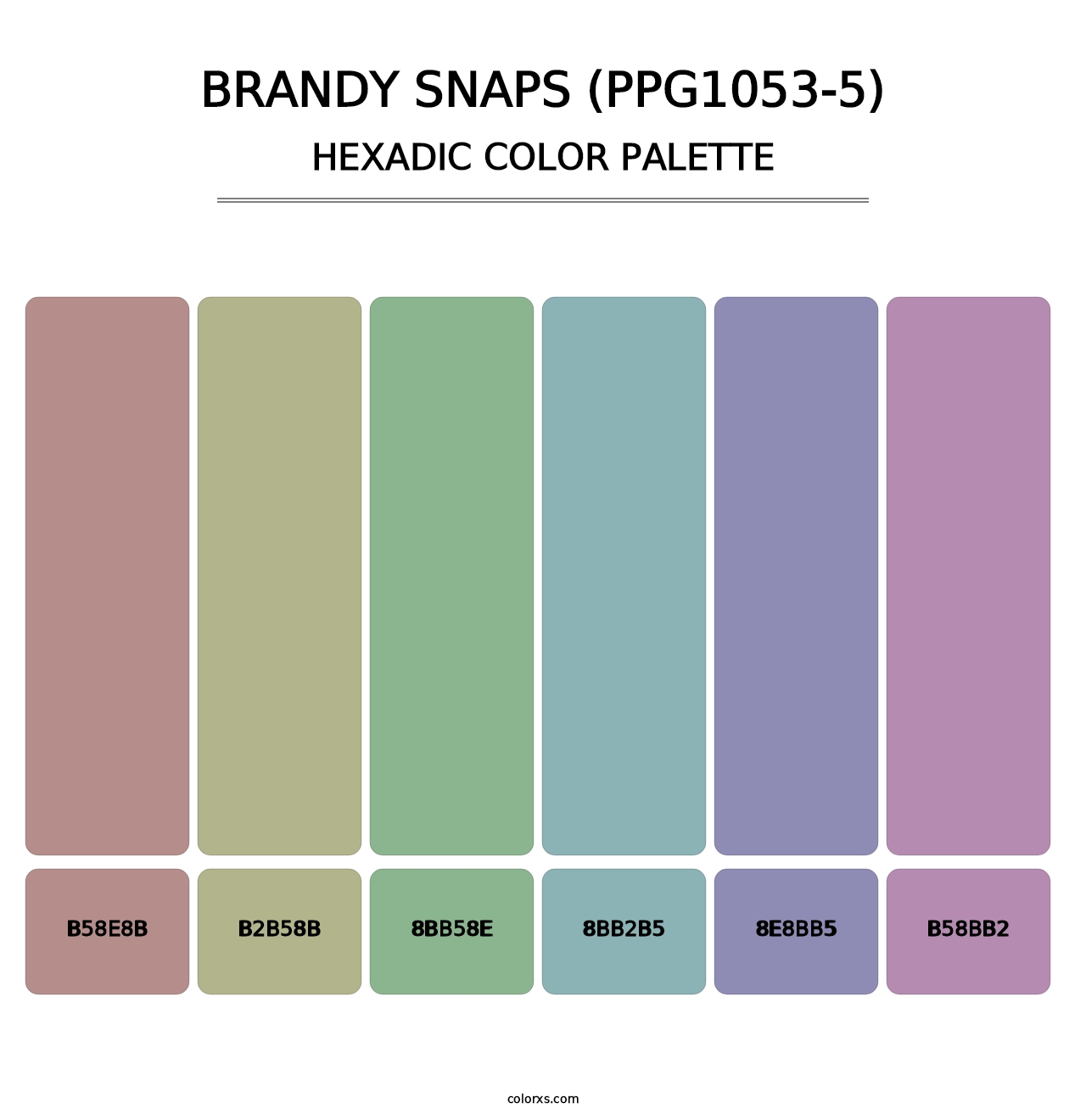 Brandy Snaps (PPG1053-5) - Hexadic Color Palette
