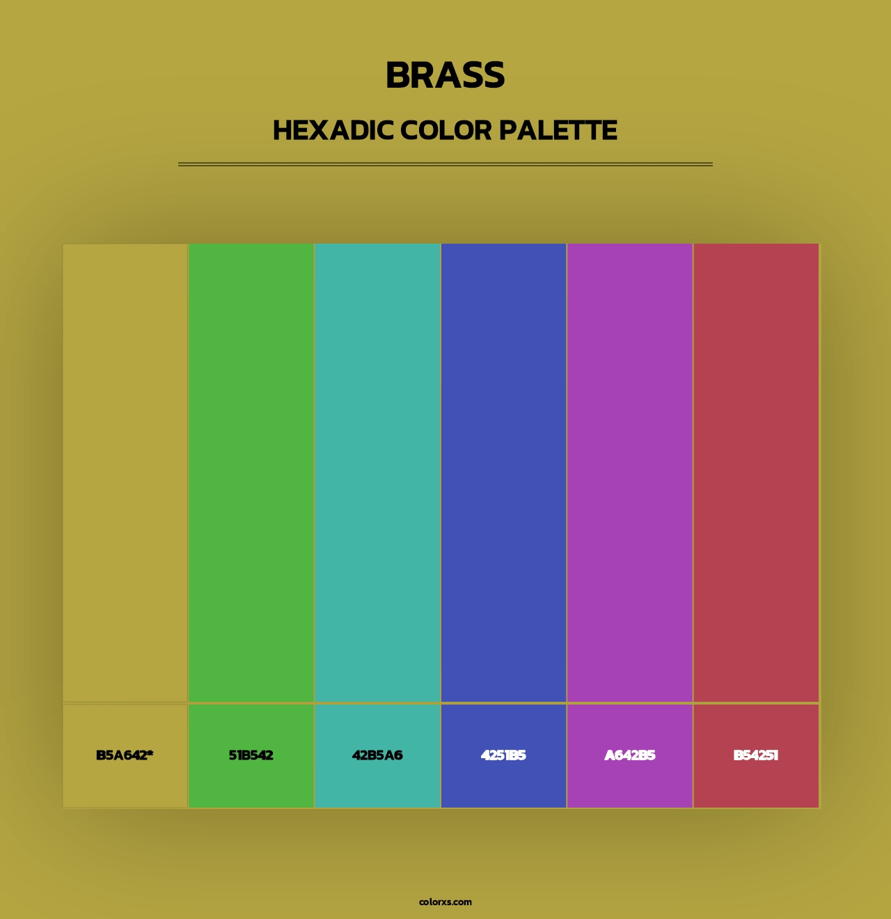 Brass - Hexadic Color Palette
