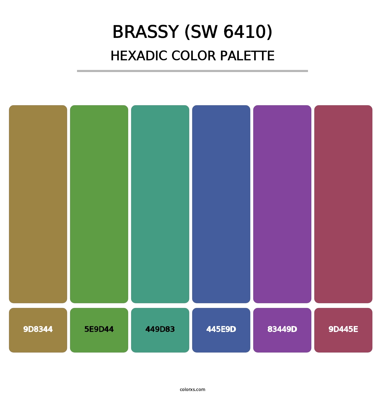 Brassy (SW 6410) - Hexadic Color Palette