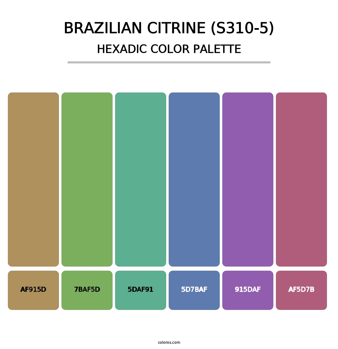 Brazilian Citrine (S310-5) - Hexadic Color Palette