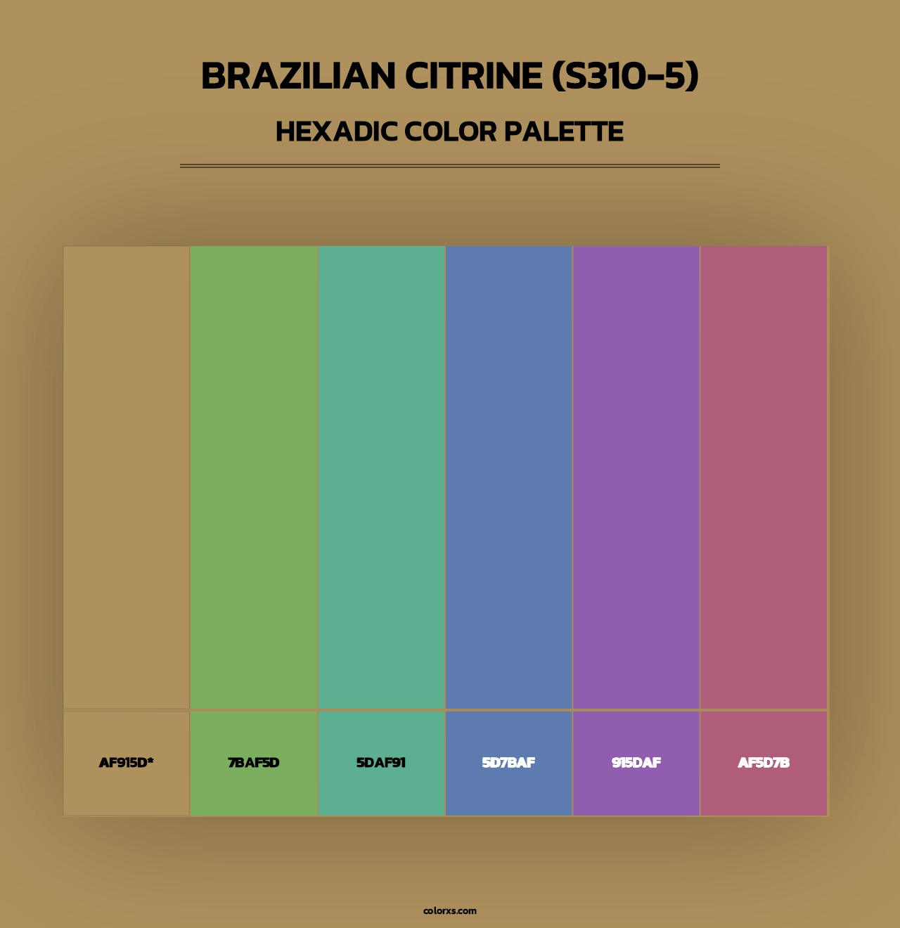 Brazilian Citrine (S310-5) - Hexadic Color Palette
