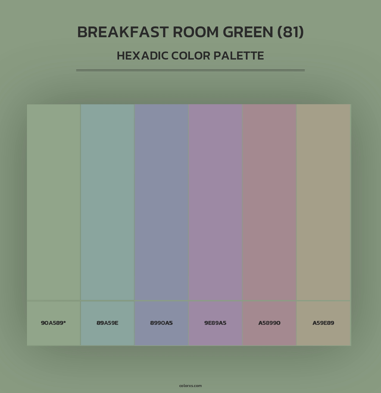 Breakfast Room Green (81) - Hexadic Color Palette