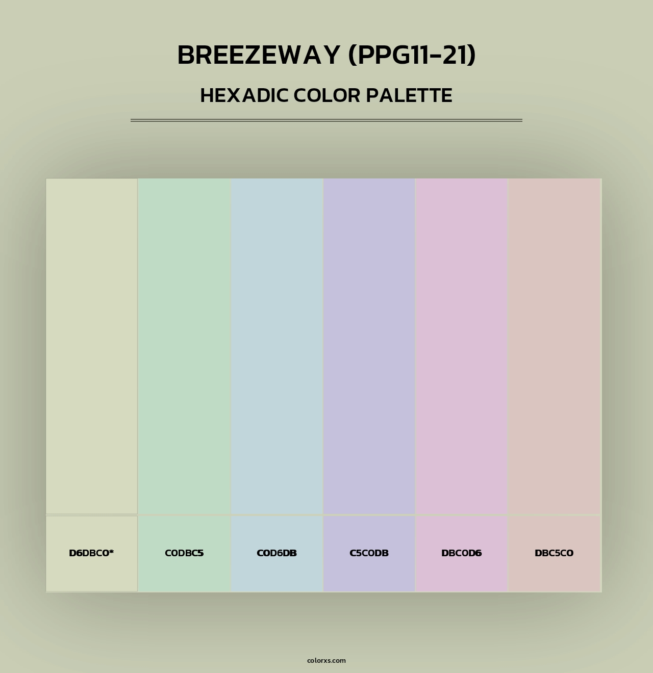 Breezeway (PPG11-21) - Hexadic Color Palette