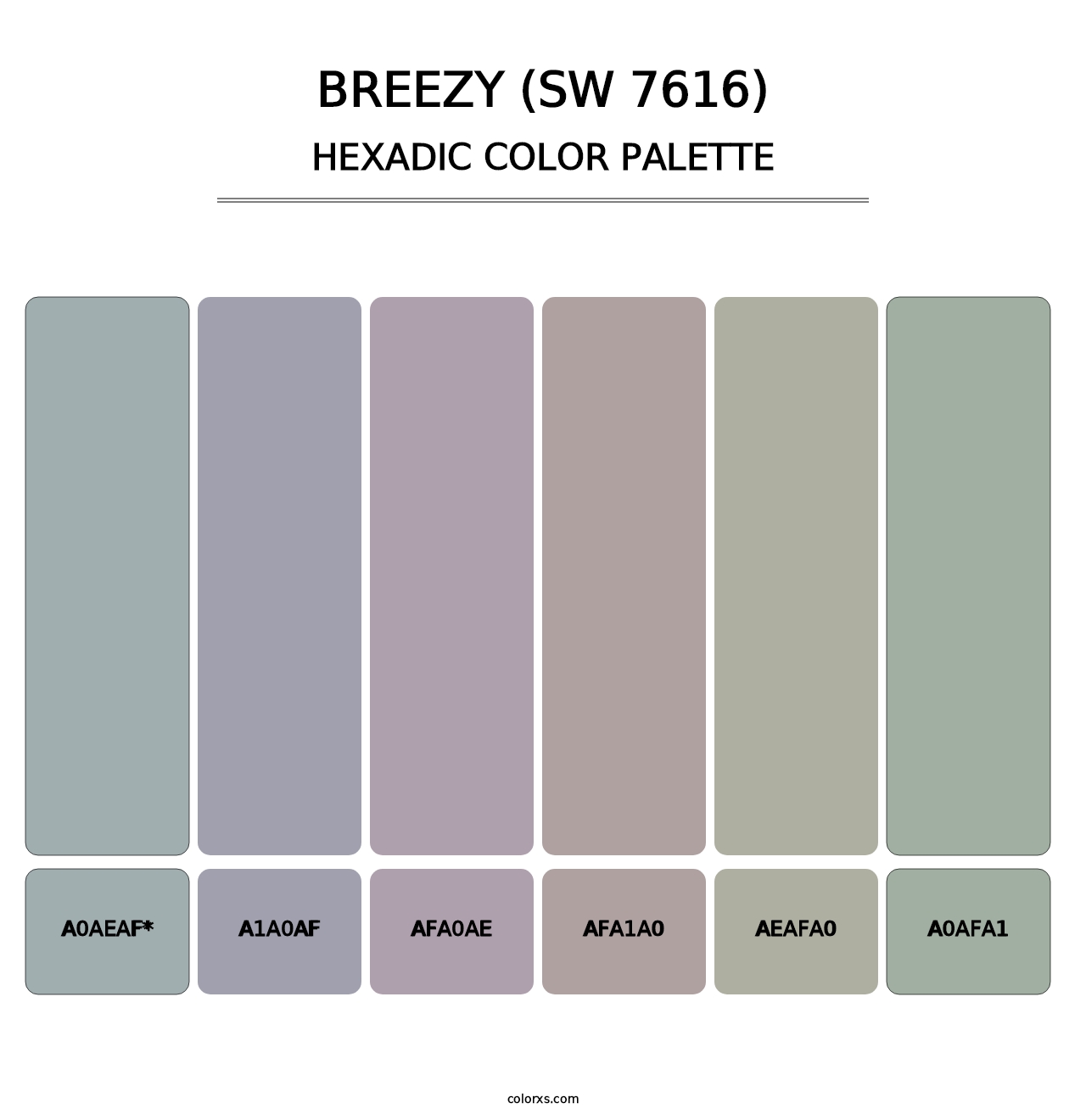 Breezy (SW 7616) - Hexadic Color Palette