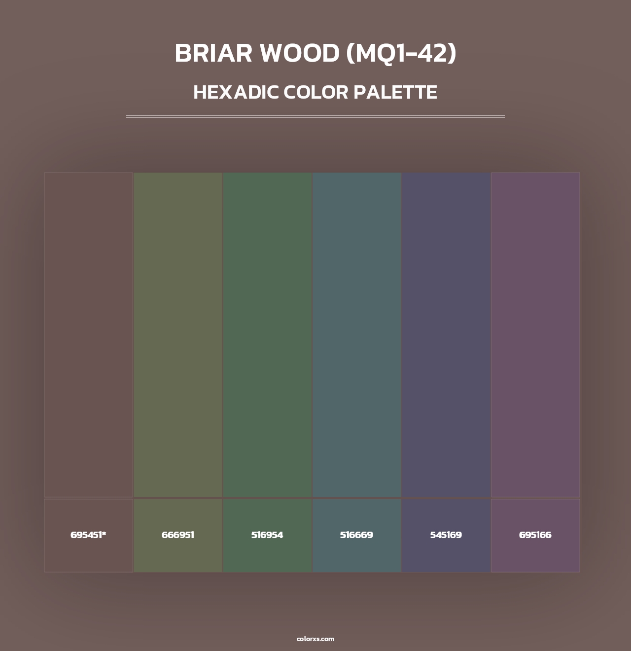 Briar Wood (MQ1-42) - Hexadic Color Palette