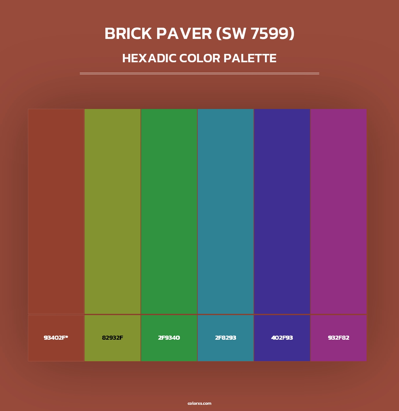 Brick Paver (SW 7599) - Hexadic Color Palette