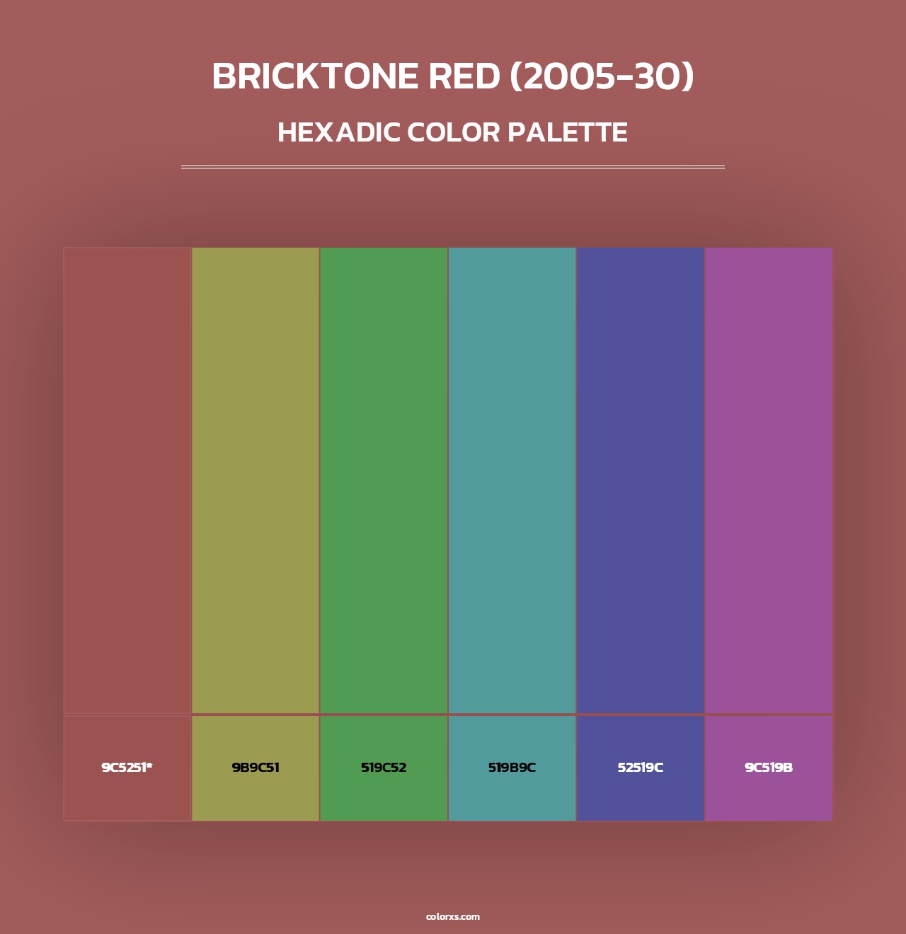 Bricktone Red (2005-30) - Hexadic Color Palette