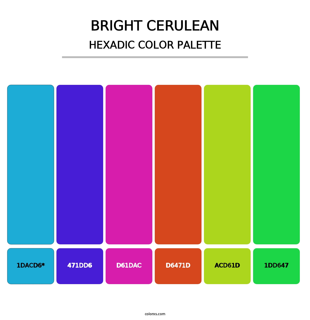 Bright Cerulean - Hexadic Color Palette