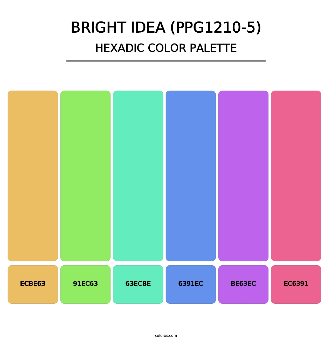 Bright Idea (PPG1210-5) - Hexadic Color Palette