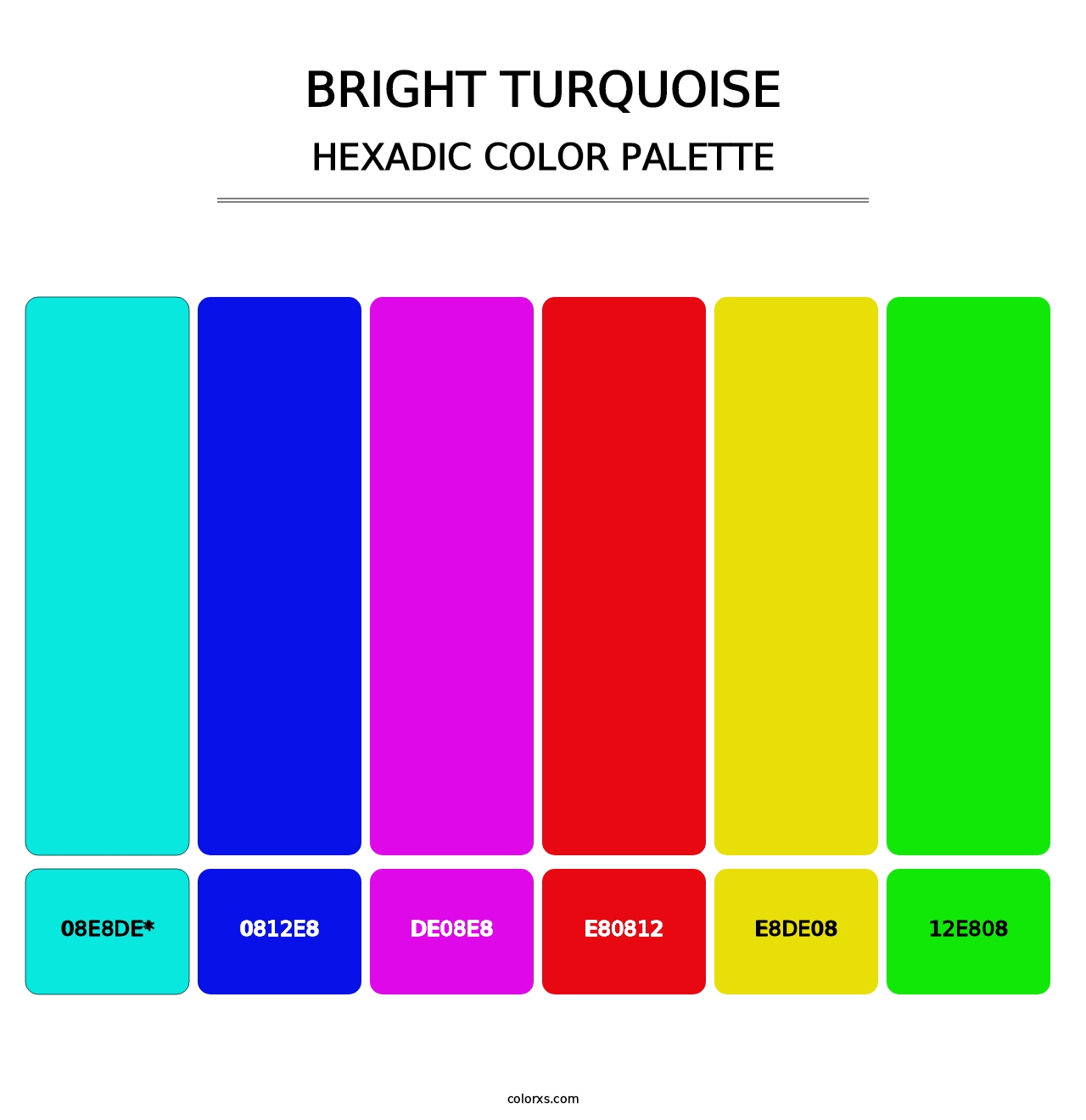 Bright Turquoise - Hexadic Color Palette