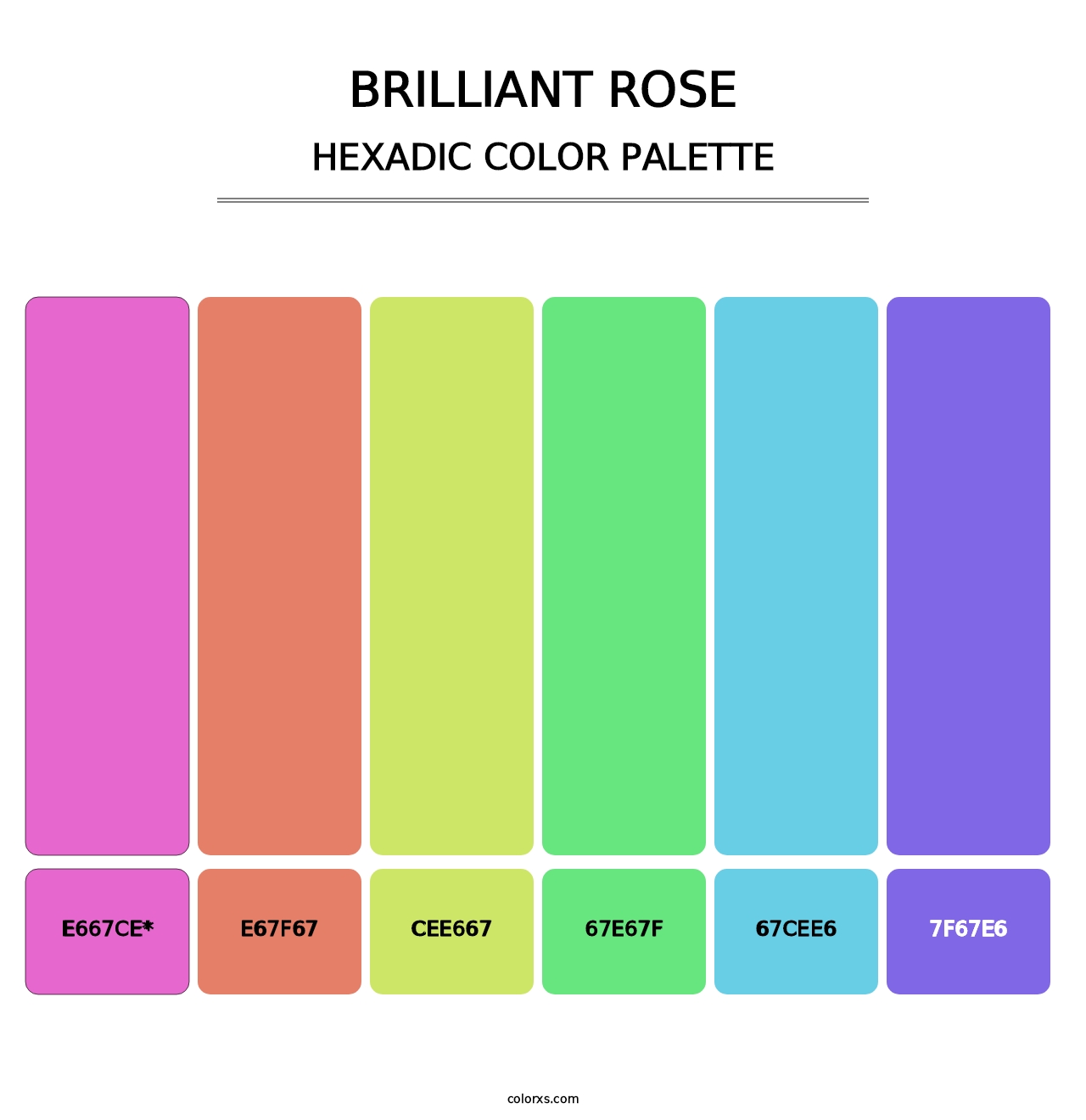 Brilliant Rose - Hexadic Color Palette