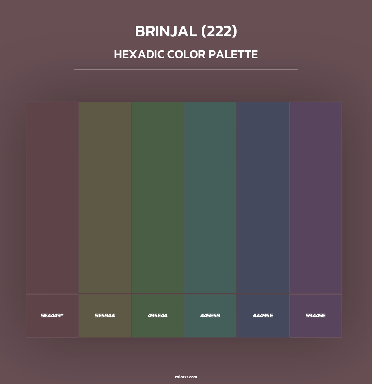 Brinjal (222) - Hexadic Color Palette