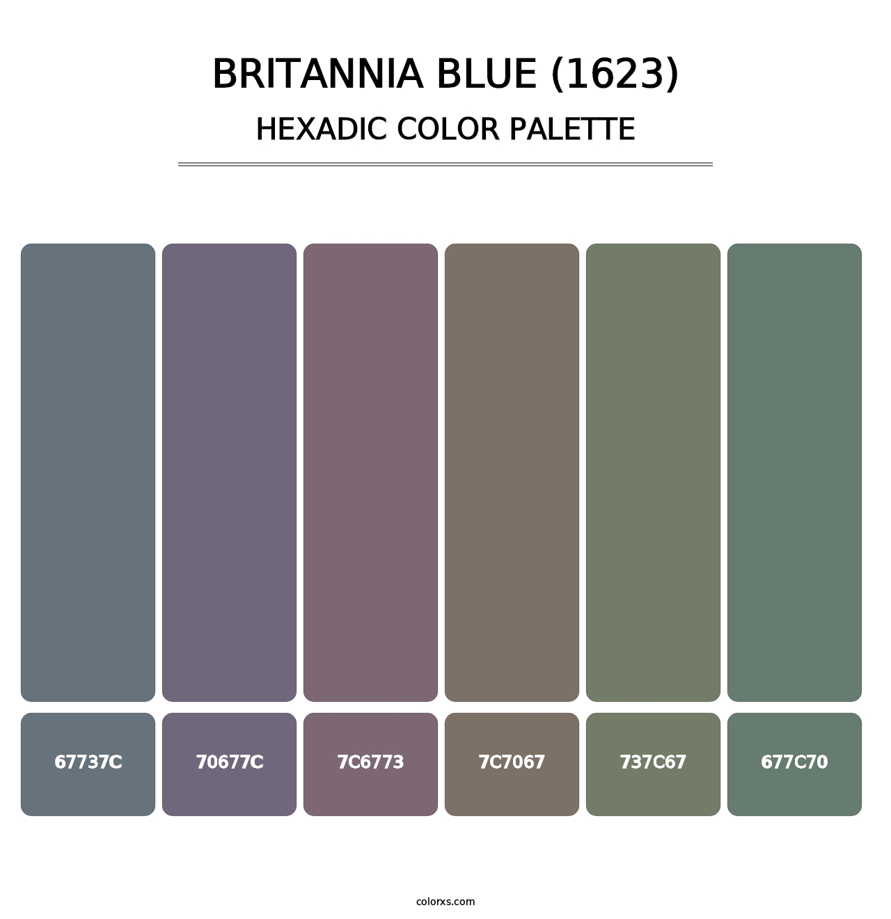 Britannia Blue (1623) - Hexadic Color Palette