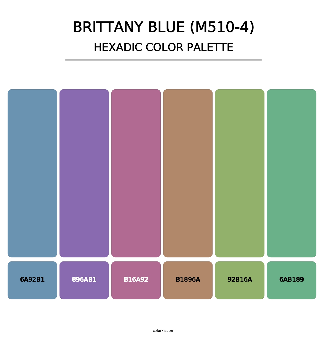 Brittany Blue (M510-4) - Hexadic Color Palette