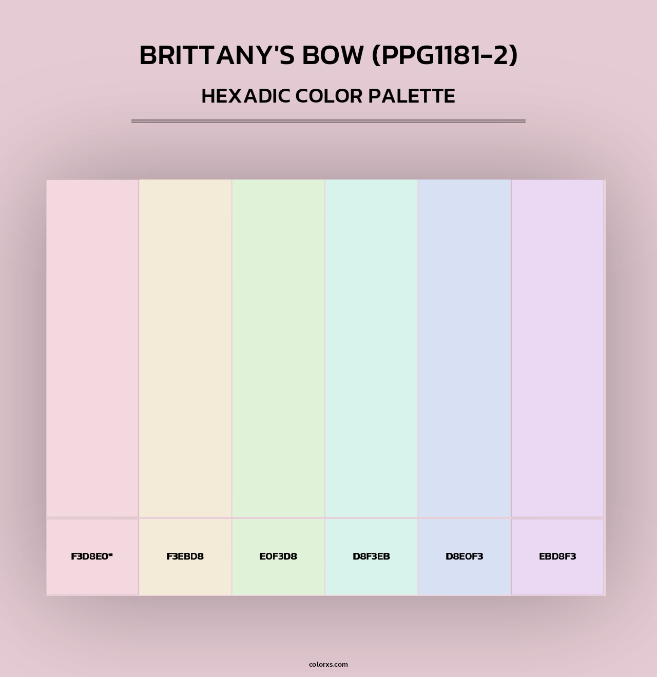 Brittany's Bow (PPG1181-2) - Hexadic Color Palette