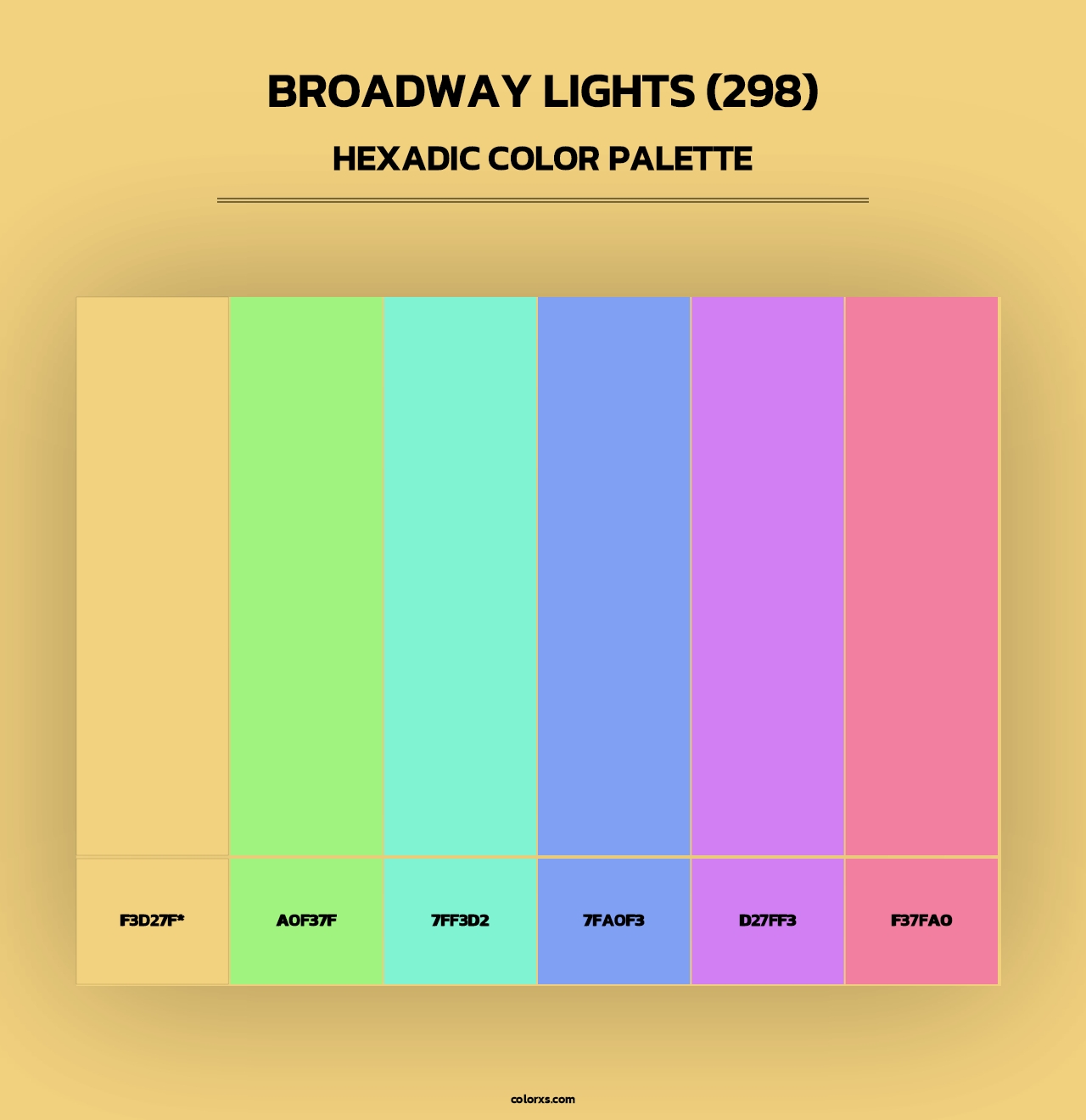 Broadway Lights (298) - Hexadic Color Palette