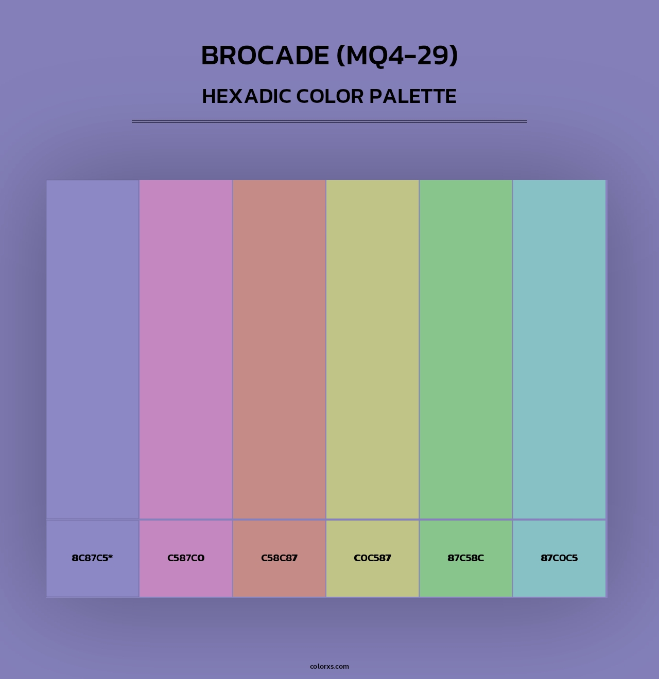 Brocade (MQ4-29) - Hexadic Color Palette