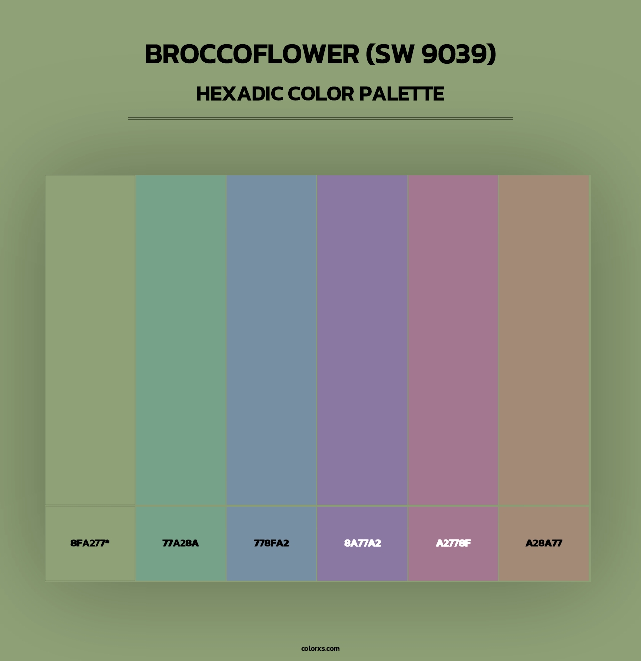 Broccoflower (SW 9039) - Hexadic Color Palette