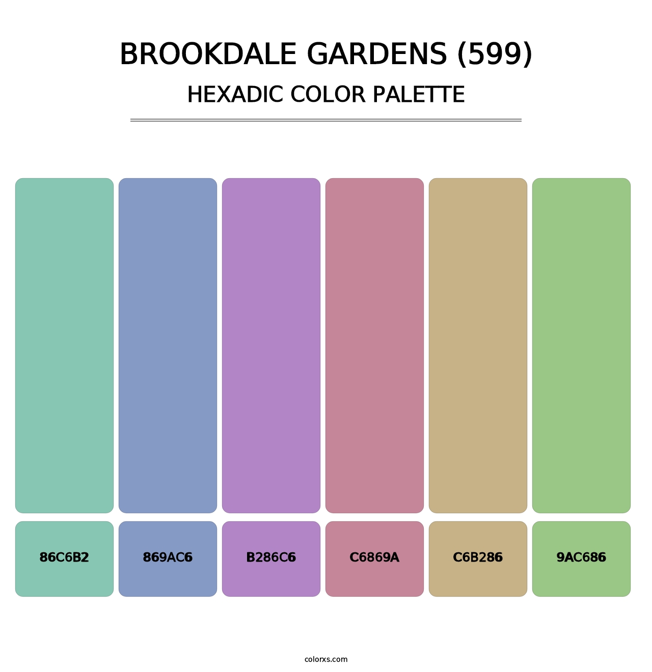 Brookdale Gardens (599) - Hexadic Color Palette