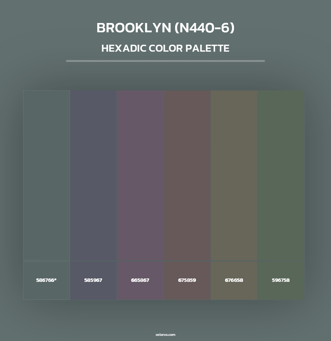 Brooklyn (N440-6) - Hexadic Color Palette