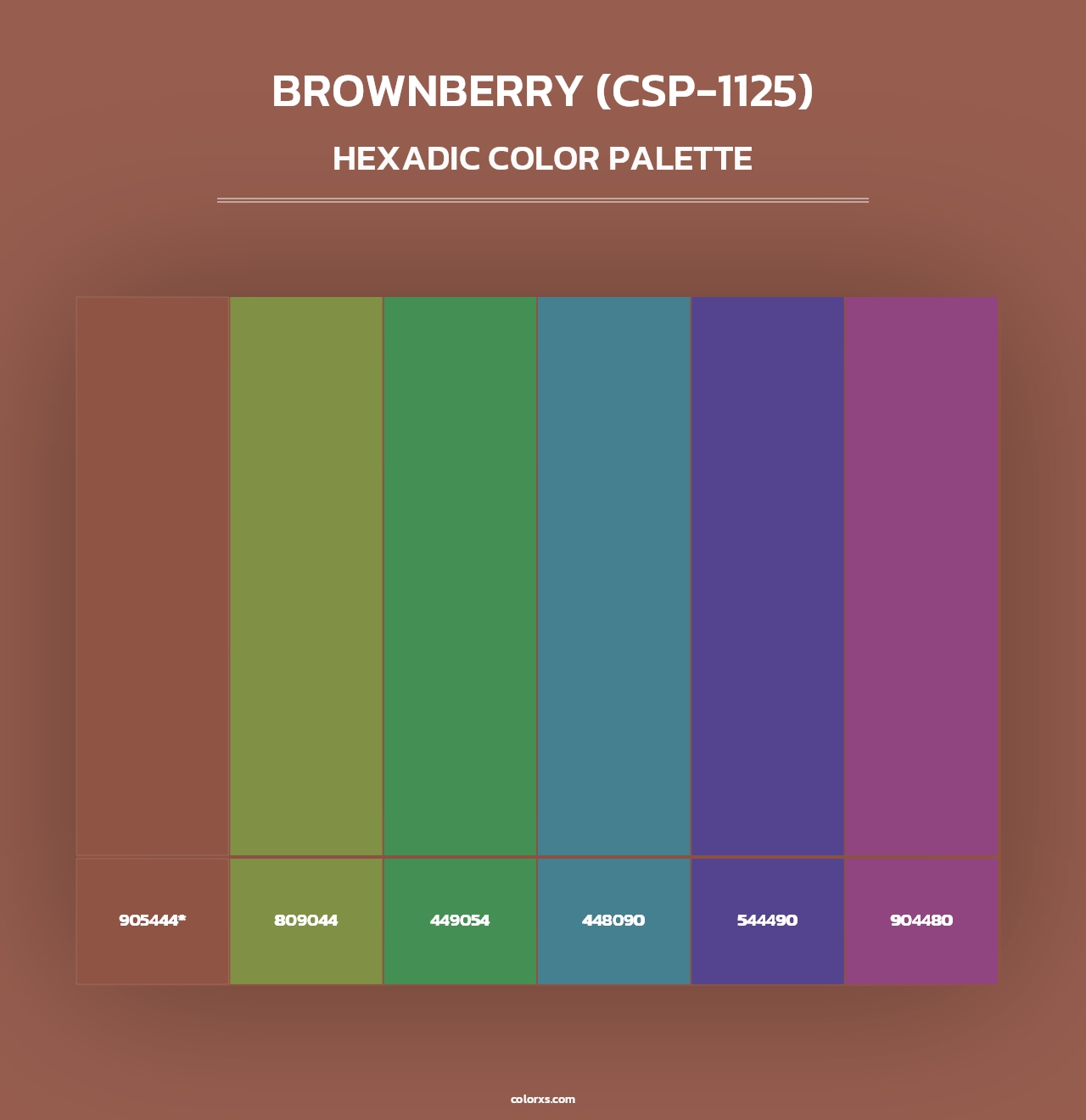 Brownberry (CSP-1125) - Hexadic Color Palette