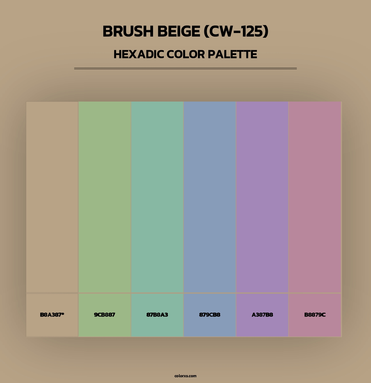 Brush Beige (CW-125) - Hexadic Color Palette
