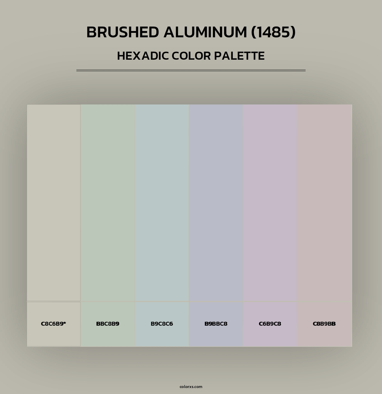 Brushed Aluminum (1485) - Hexadic Color Palette