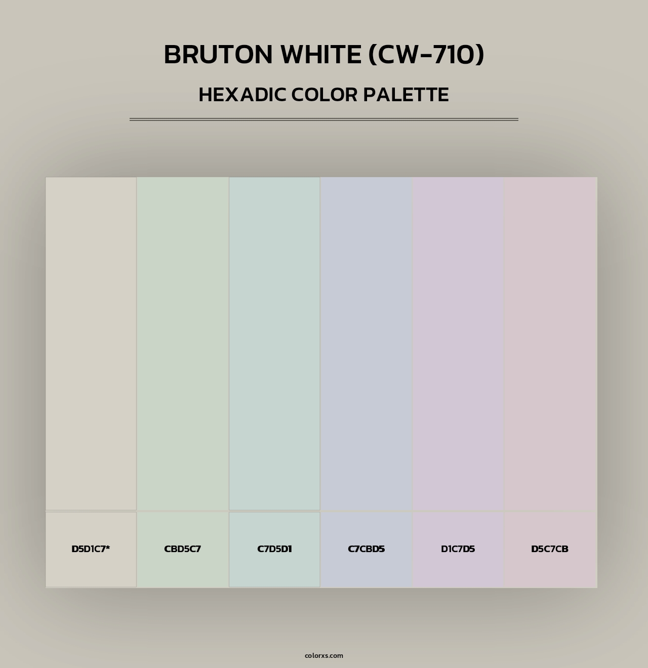 Bruton White (CW-710) - Hexadic Color Palette