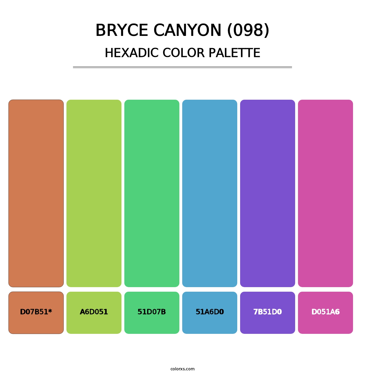 Bryce Canyon (098) - Hexadic Color Palette