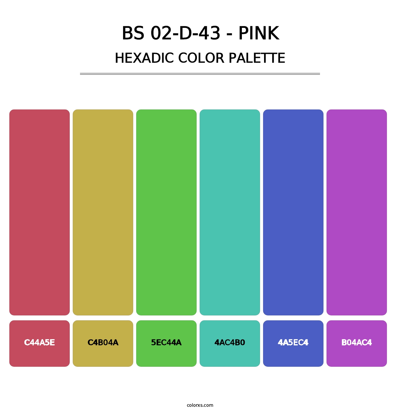BS 02-D-43 - Pink - Hexadic Color Palette