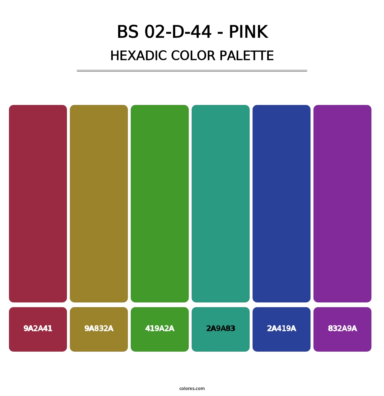 BS 02-D-44 - Pink - Hexadic Color Palette