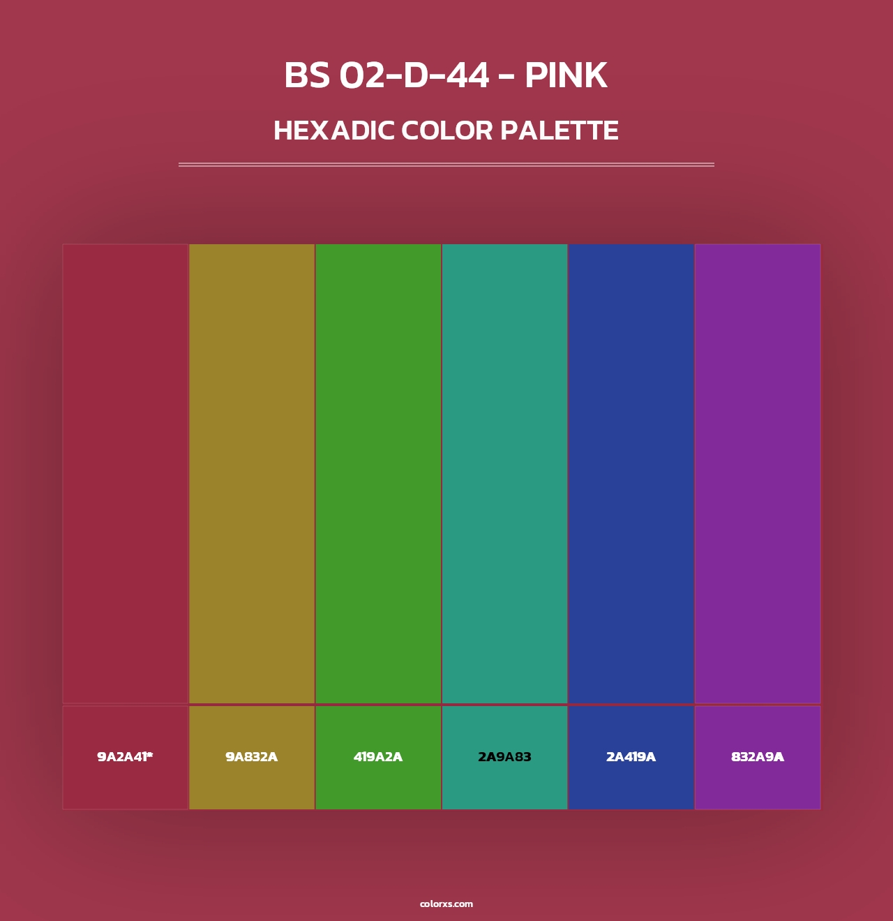 BS 02-D-44 - Pink - Hexadic Color Palette