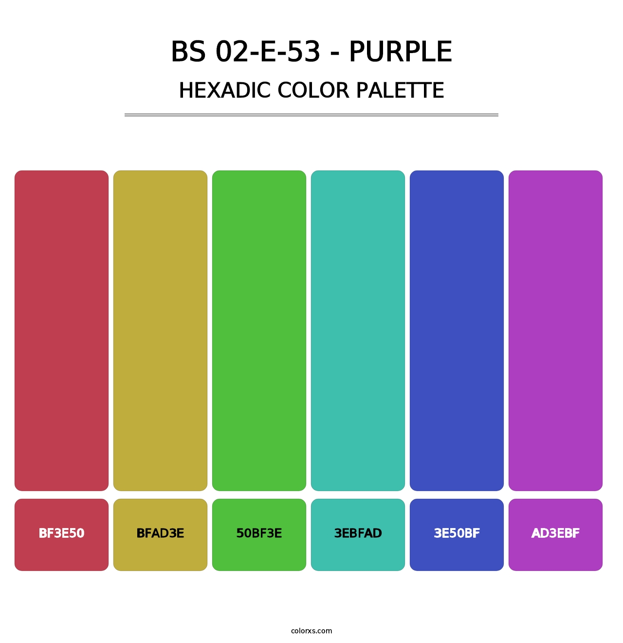BS 02-E-53 - Purple - Hexadic Color Palette