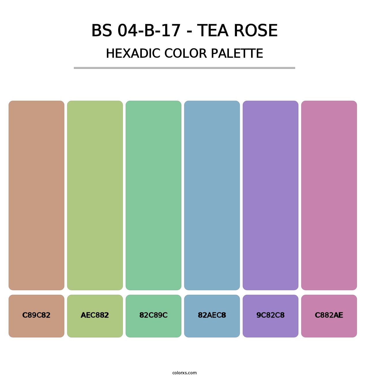 BS 04-B-17 - Tea Rose - Hexadic Color Palette