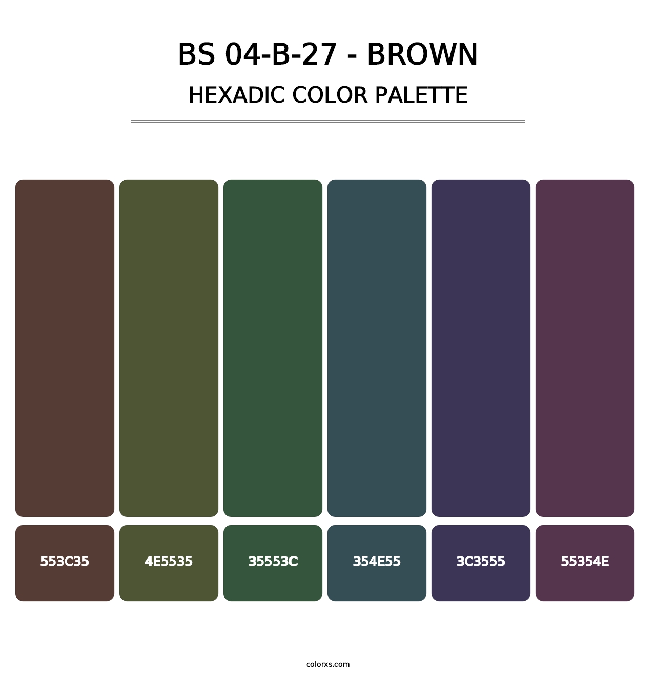 BS 04-B-27 - Brown - Hexadic Color Palette
