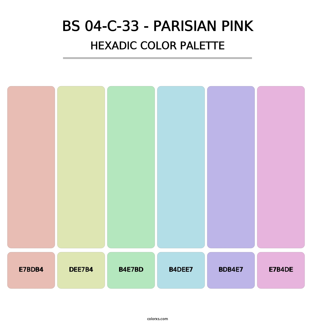 BS 04-C-33 - Parisian Pink - Hexadic Color Palette
