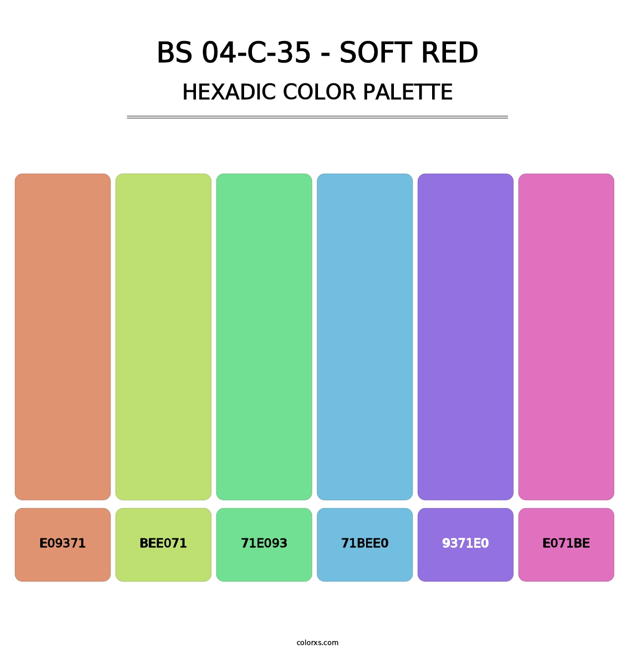 BS 04-C-35 - Soft Red - Hexadic Color Palette