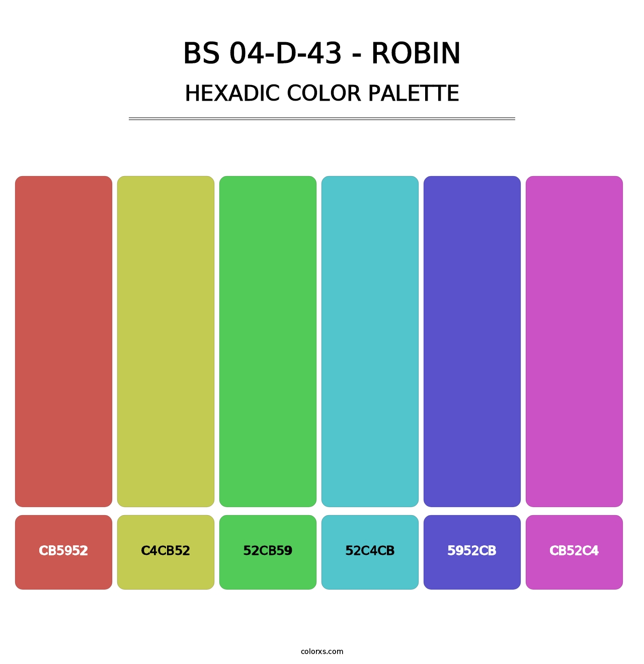BS 04-D-43 - Robin - Hexadic Color Palette