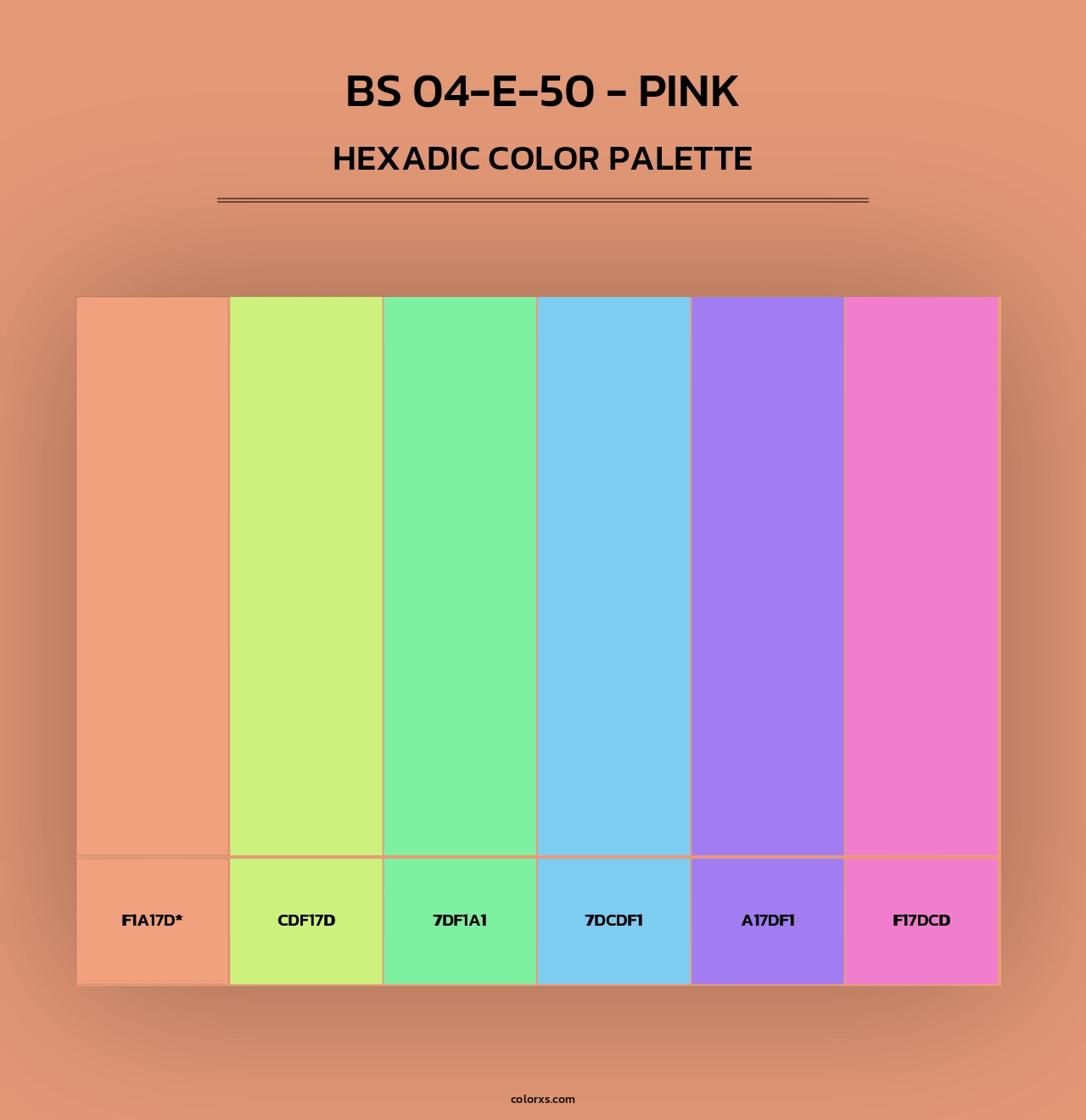 BS 04-E-50 - Pink - Hexadic Color Palette