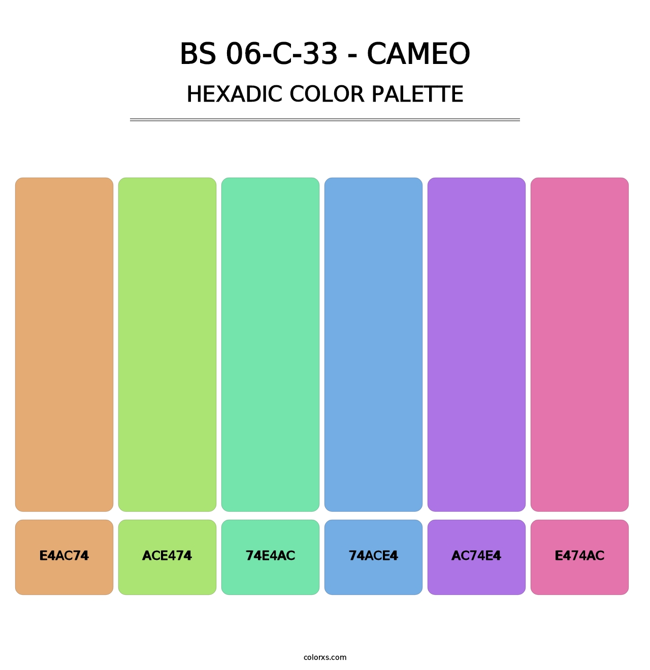 BS 06-C-33 - Cameo - Hexadic Color Palette