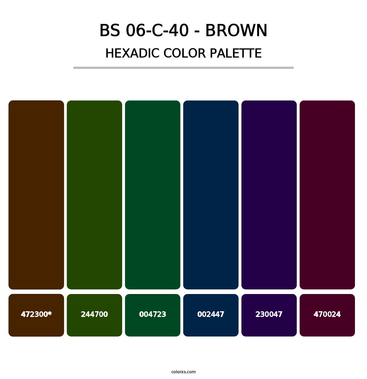 BS 06-C-40 - Brown - Hexadic Color Palette