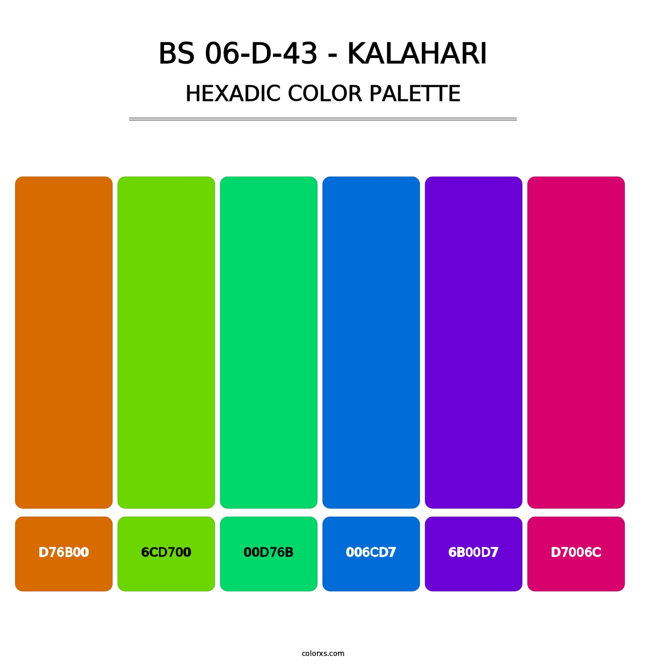 BS 06-D-43 - Kalahari - Hexadic Color Palette