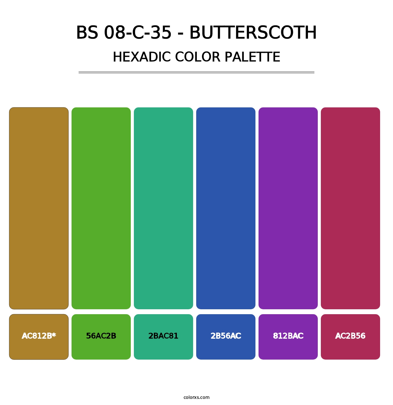 BS 08-C-35 - Butterscoth - Hexadic Color Palette